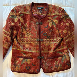 KAMARA by Maroti Ildiko Multicolored Quilted Jacquard Women’s Jacket Tapestry